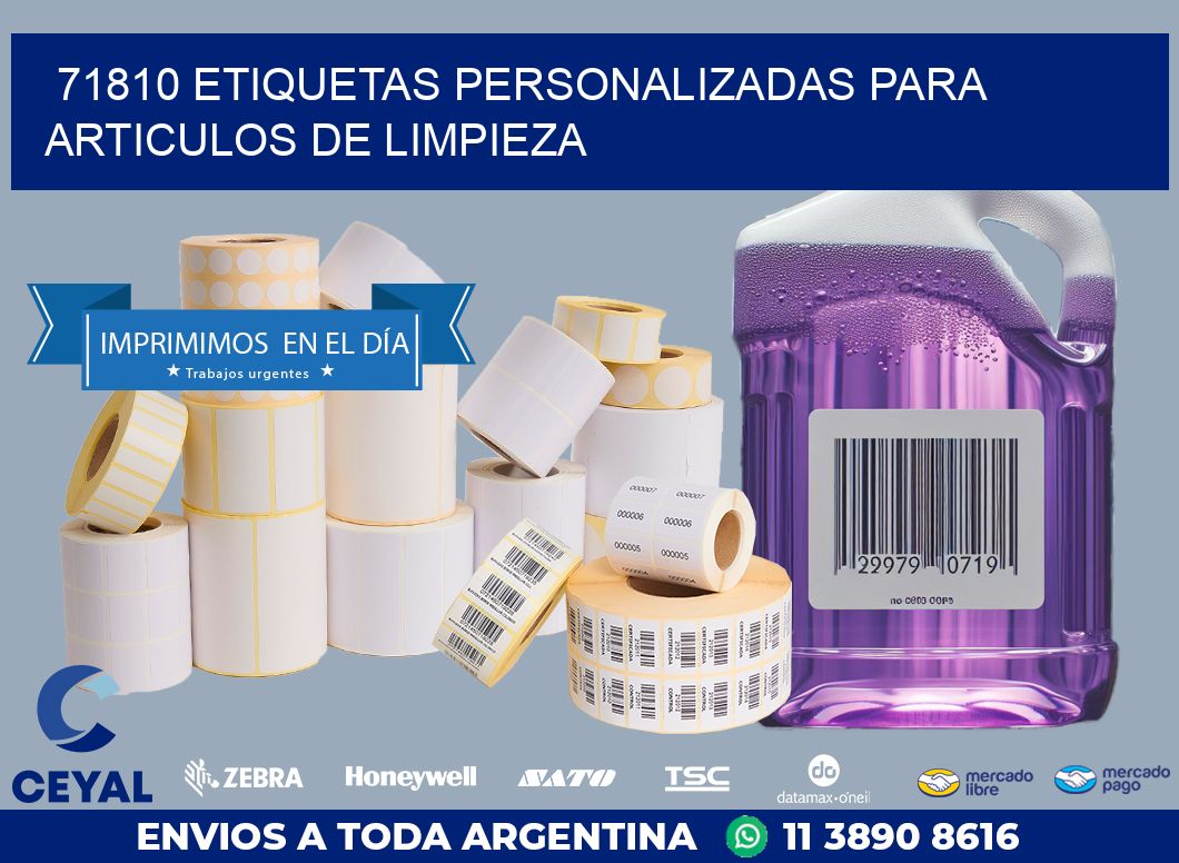 71810 ETIQUETAS PERSONALIZADAS PARA ARTICULOS DE LIMPIEZA
