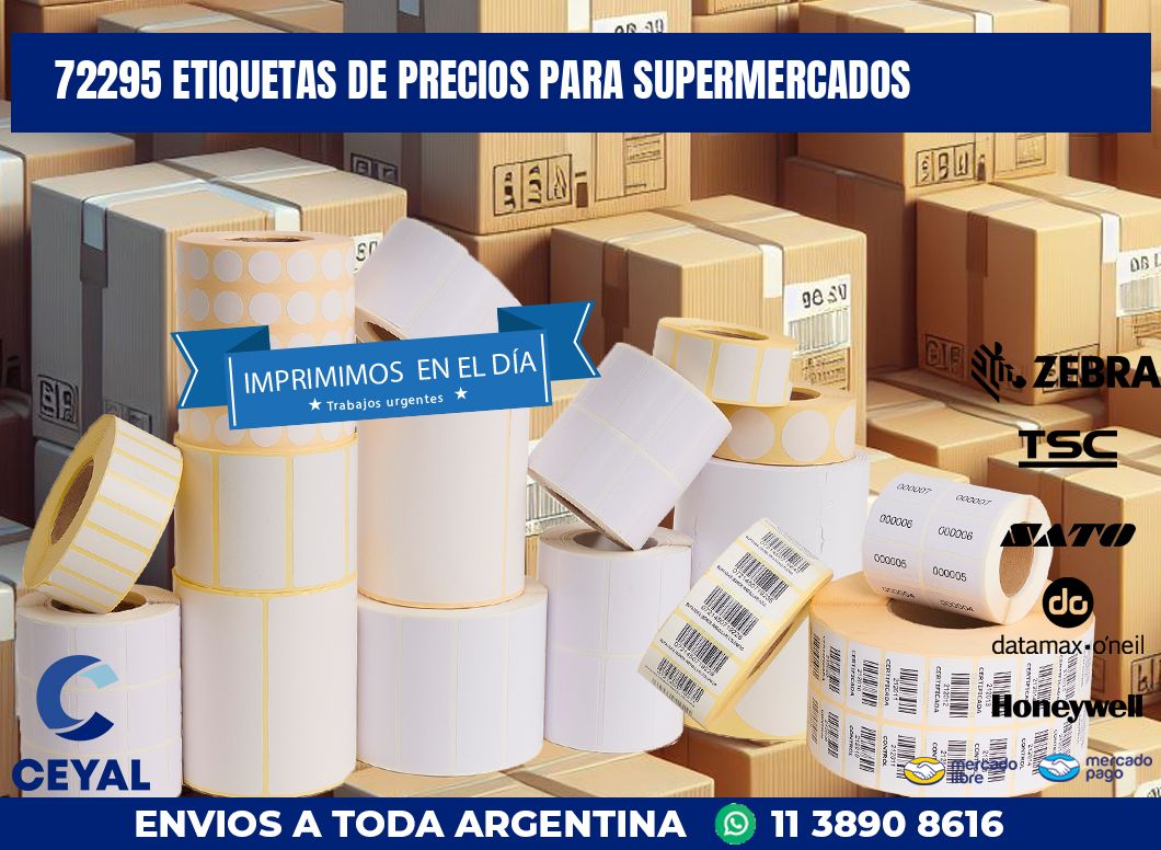 72295 ETIQUETAS DE PRECIOS PARA SUPERMERCADOS