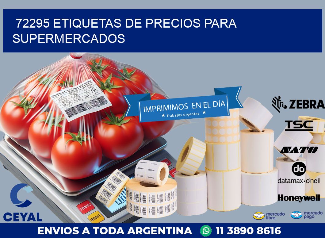 72295 ETIQUETAS DE PRECIOS PARA SUPERMERCADOS