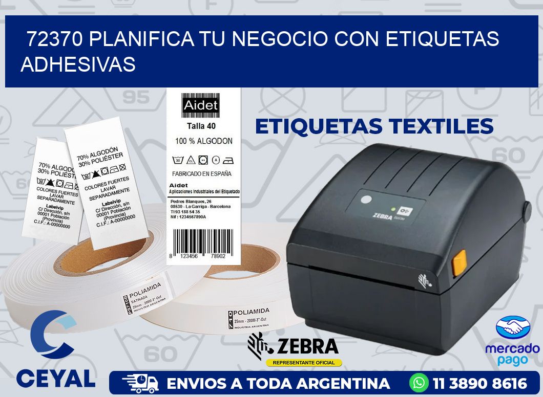 72370 PLANIFICA TU NEGOCIO CON ETIQUETAS ADHESIVAS