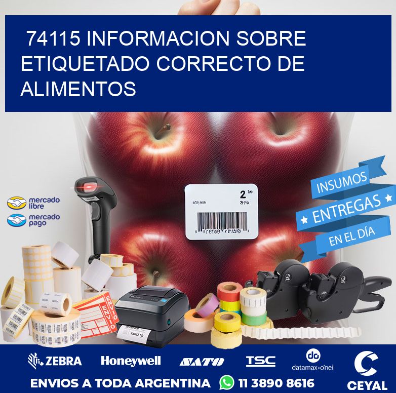 74115 INFORMACION SOBRE ETIQUETADO CORRECTO DE ALIMENTOS