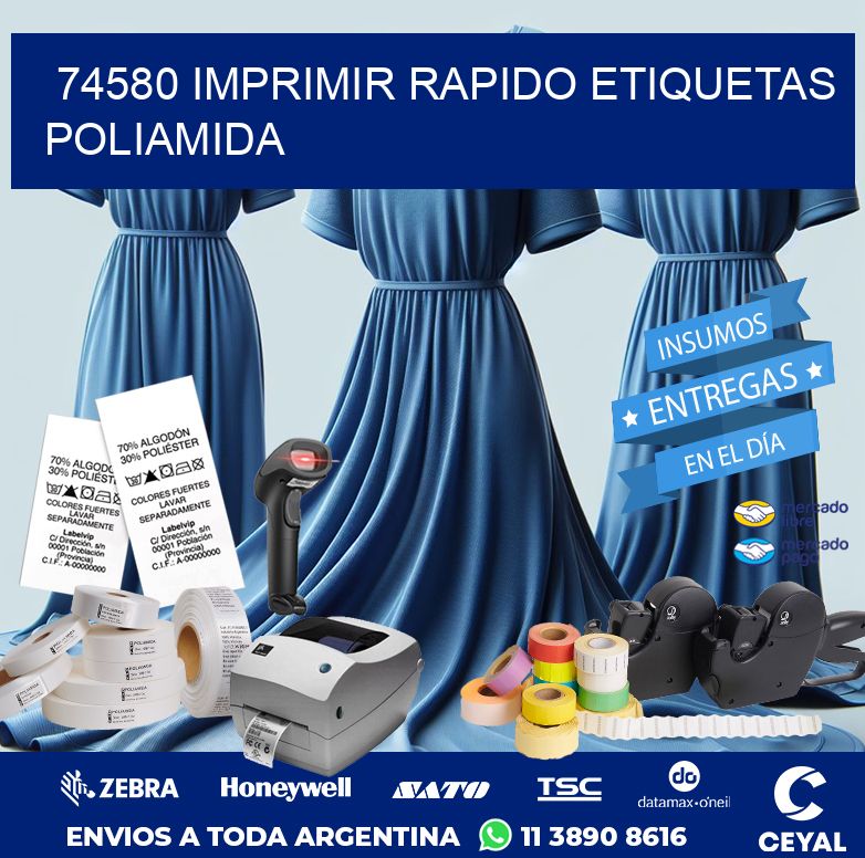74580 IMPRIMIR RAPIDO ETIQUETAS POLIAMIDA