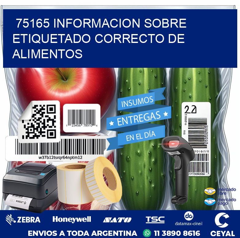 75165 INFORMACION SOBRE ETIQUETADO CORRECTO DE ALIMENTOS