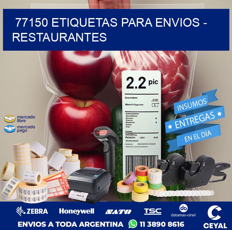 77150 ETIQUETAS PARA ENVIOS - RESTAURANTES