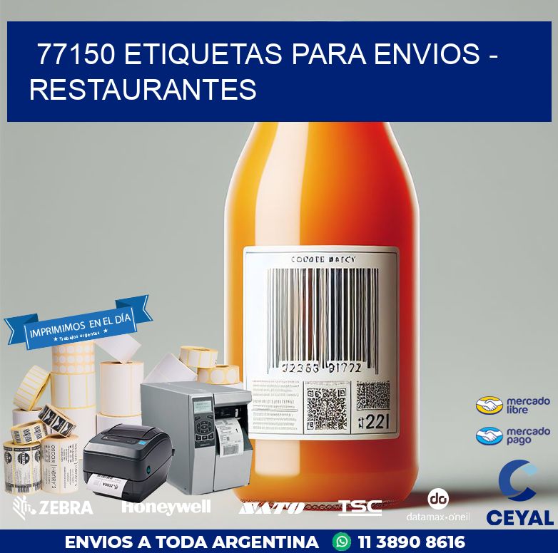 77150 ETIQUETAS PARA ENVIOS - RESTAURANTES