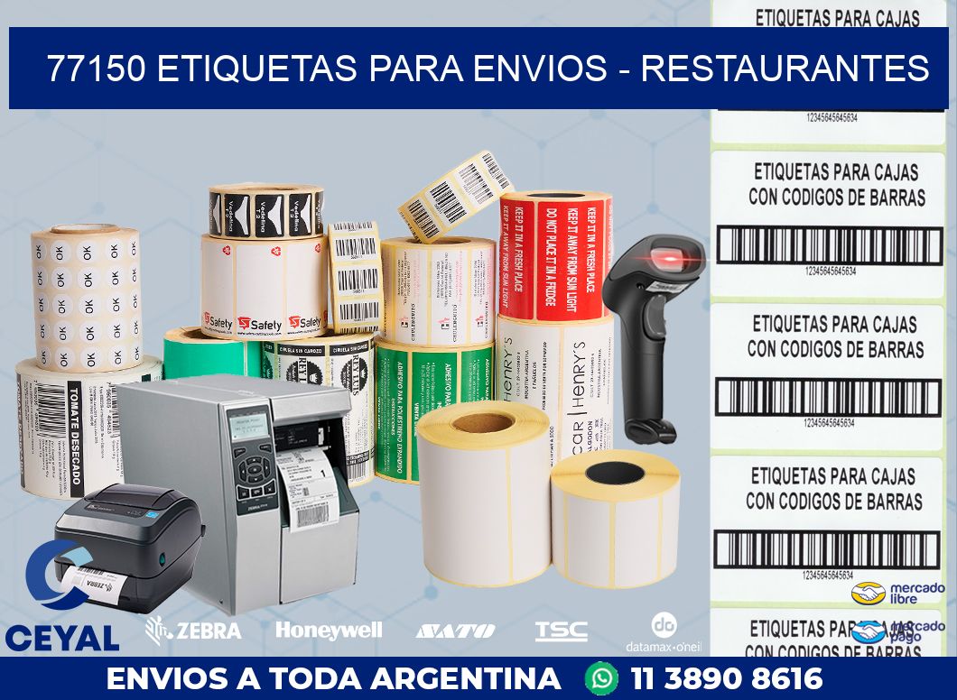 77150 ETIQUETAS PARA ENVIOS – RESTAURANTES