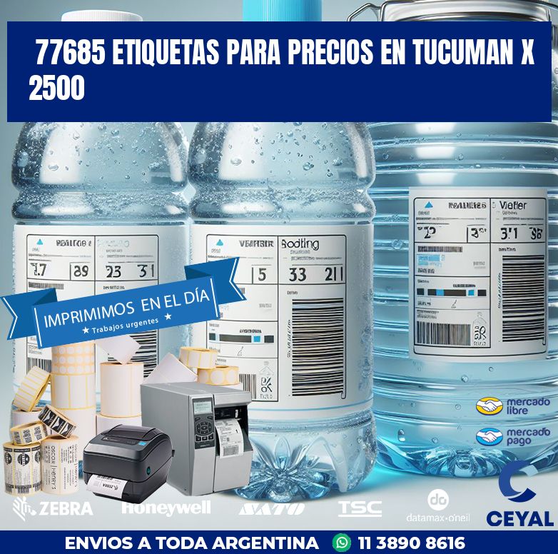 77685 ETIQUETAS PARA PRECIOS EN TUCUMAN X 2500