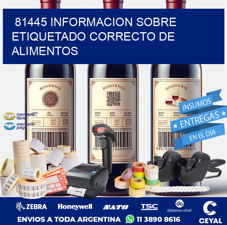 81445 INFORMACION SOBRE ETIQUETADO CORRECTO DE ALIMENTOS