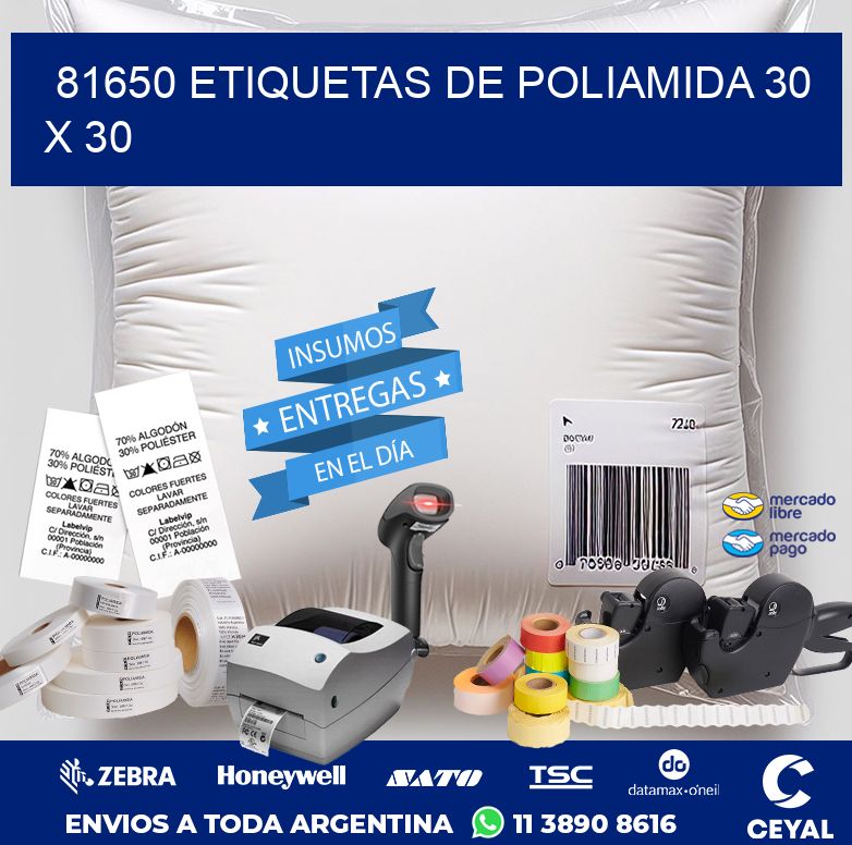 81650 ETIQUETAS DE POLIAMIDA 30 X 30
