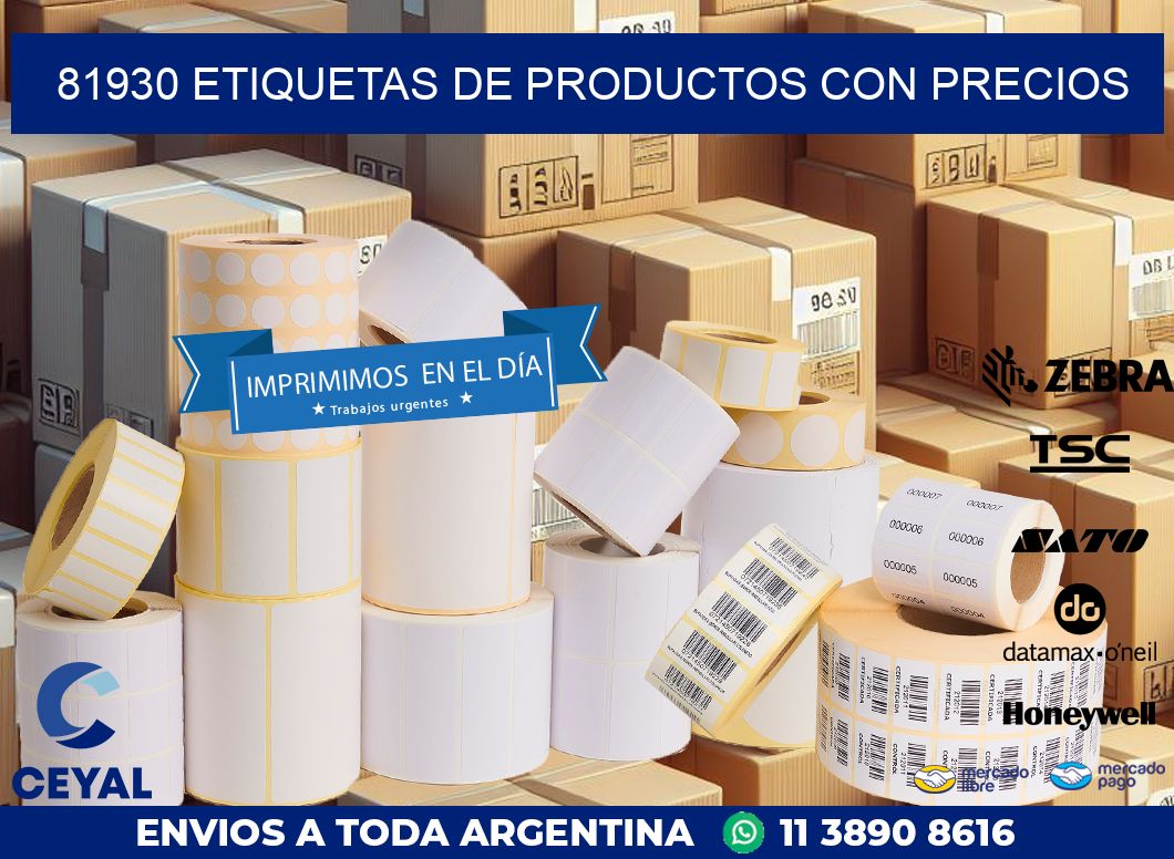 81930 ETIQUETAS DE PRODUCTOS CON PRECIOS