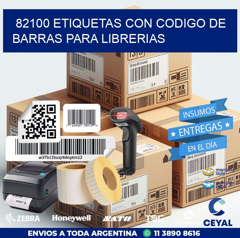 82100 ETIQUETAS CON CODIGO DE BARRAS PARA LIBRERIAS