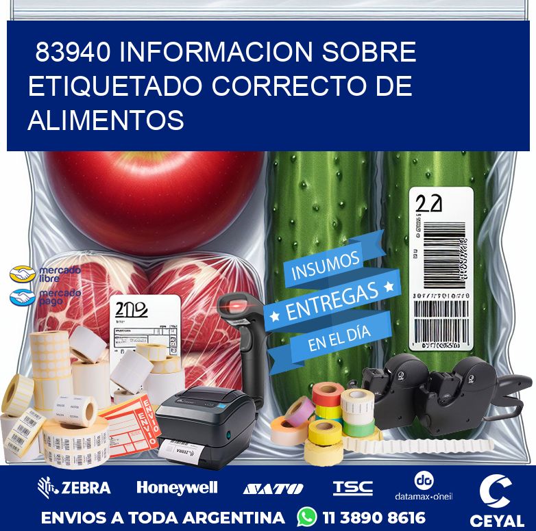 83940 INFORMACION SOBRE ETIQUETADO CORRECTO DE ALIMENTOS