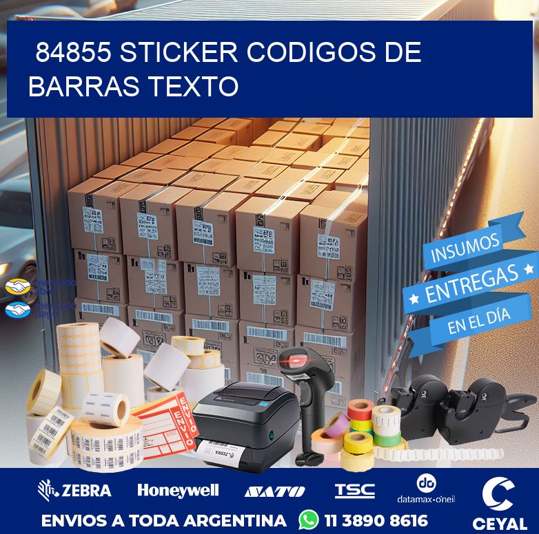 84855 STICKER CODIGOS DE BARRAS TEXTO