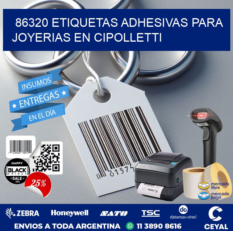 86320 ETIQUETAS ADHESIVAS PARA JOYERIAS EN CIPOLLETTI