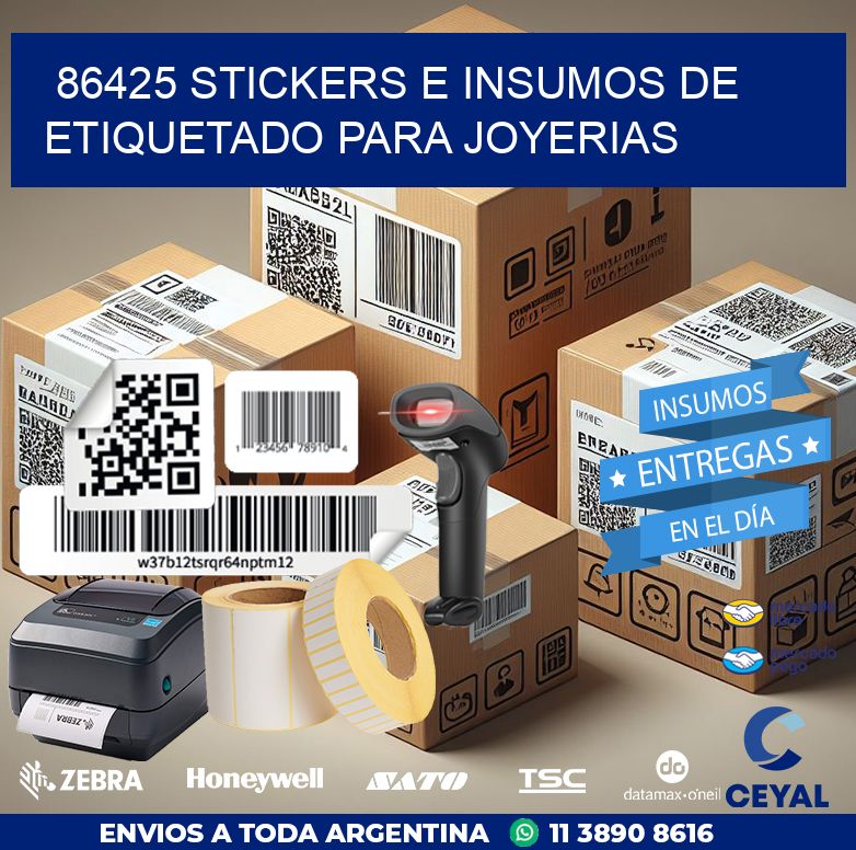 86425 STICKERS E INSUMOS DE ETIQUETADO PARA JOYERIAS