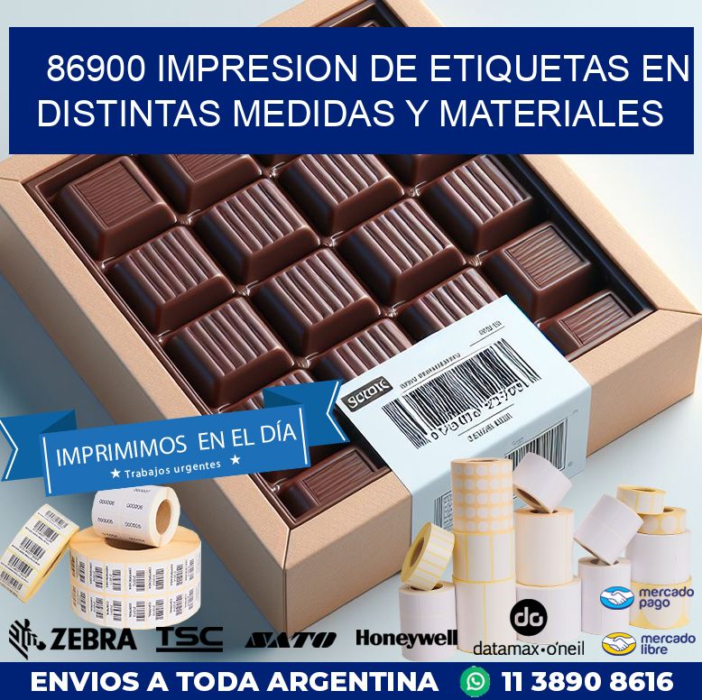 86900 IMPRESION DE ETIQUETAS EN DISTINTAS MEDIDAS Y MATERIALES