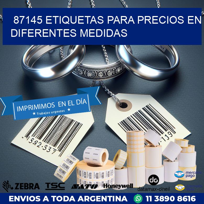 87145 ETIQUETAS PARA PRECIOS EN DIFERENTES MEDIDAS