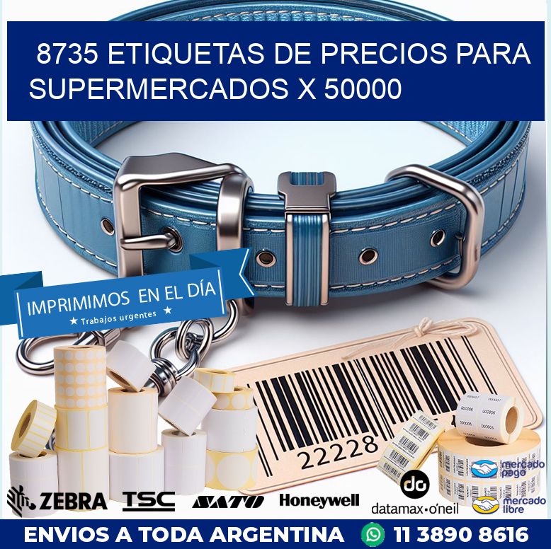 8735 ETIQUETAS DE PRECIOS PARA SUPERMERCADOS X 50000