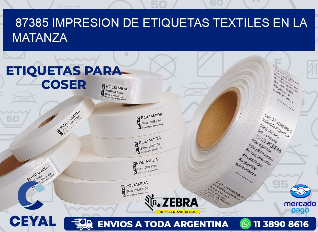 87385 IMPRESION DE ETIQUETAS TEXTILES EN LA MATANZA