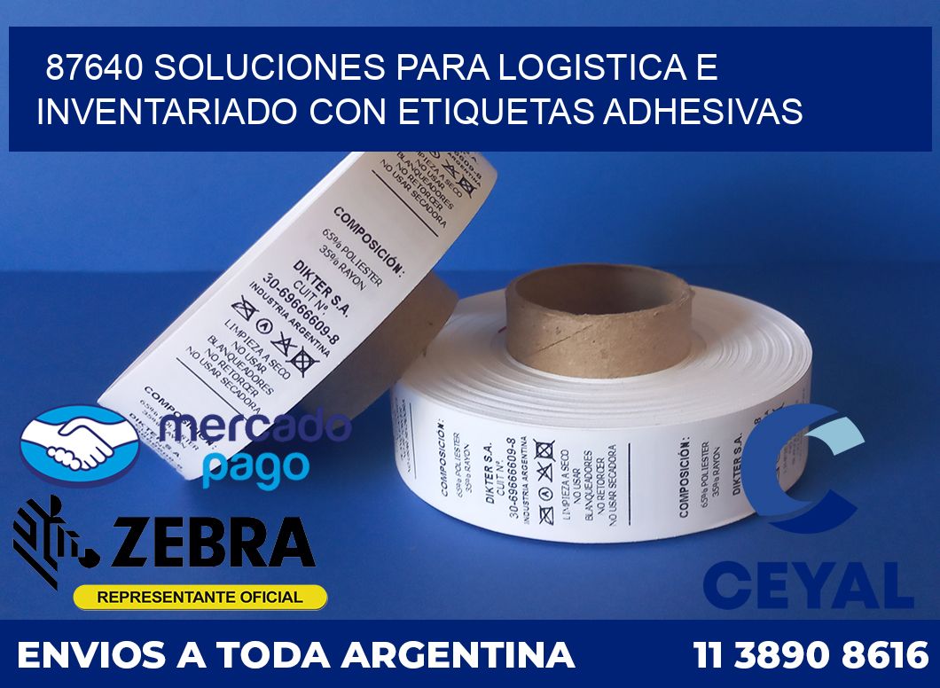 87640 SOLUCIONES PARA LOGISTICA E INVENTARIADO CON ETIQUETAS ADHESIVAS