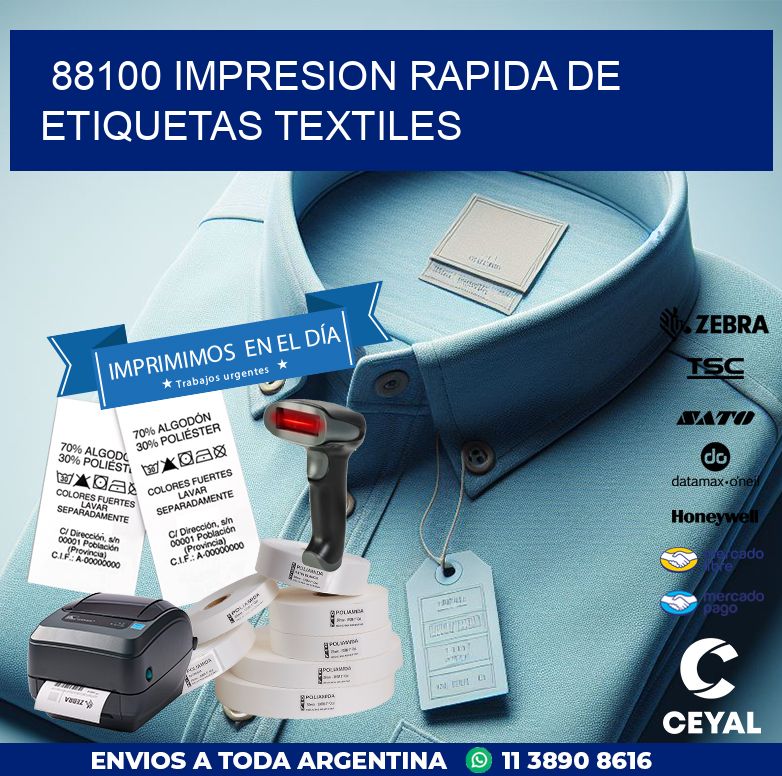 88100 IMPRESION RAPIDA DE ETIQUETAS TEXTILES