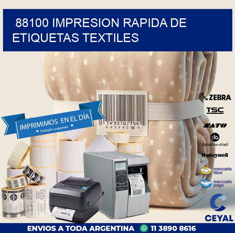 88100 IMPRESION RAPIDA DE ETIQUETAS TEXTILES