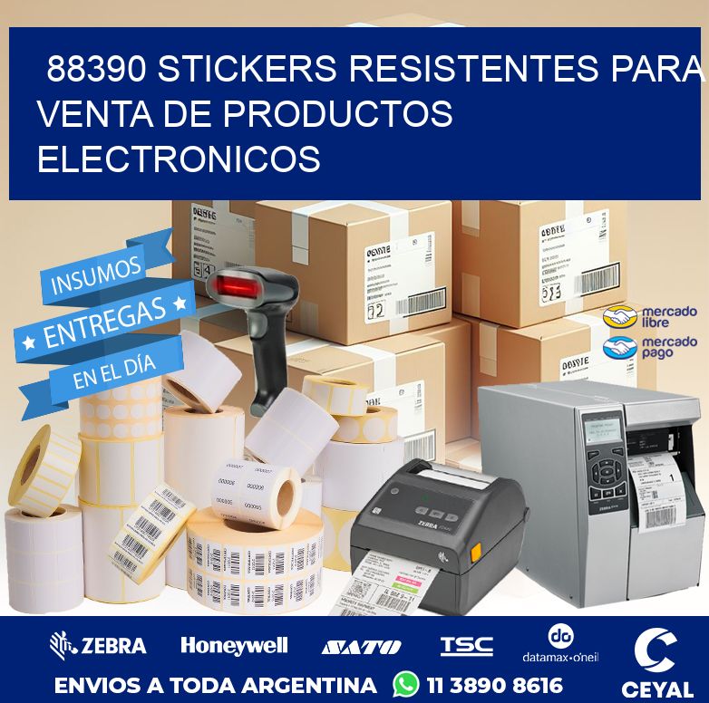 88390 STICKERS RESISTENTES PARA VENTA DE PRODUCTOS ELECTRONICOS