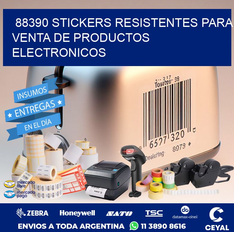 88390 STICKERS RESISTENTES PARA VENTA DE PRODUCTOS ELECTRONICOS
