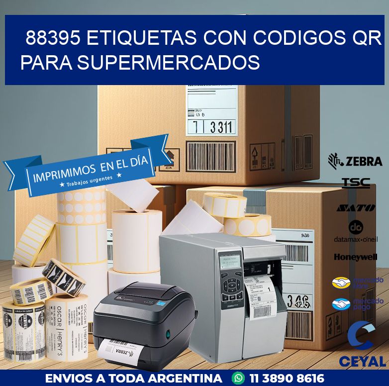88395 ETIQUETAS CON CODIGOS QR PARA SUPERMERCADOS