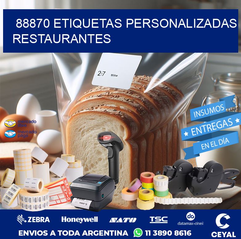 88870 ETIQUETAS PERSONALIZADAS RESTAURANTES