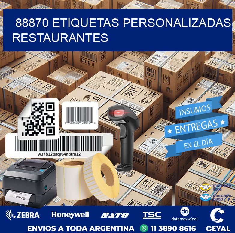 88870 ETIQUETAS PERSONALIZADAS RESTAURANTES