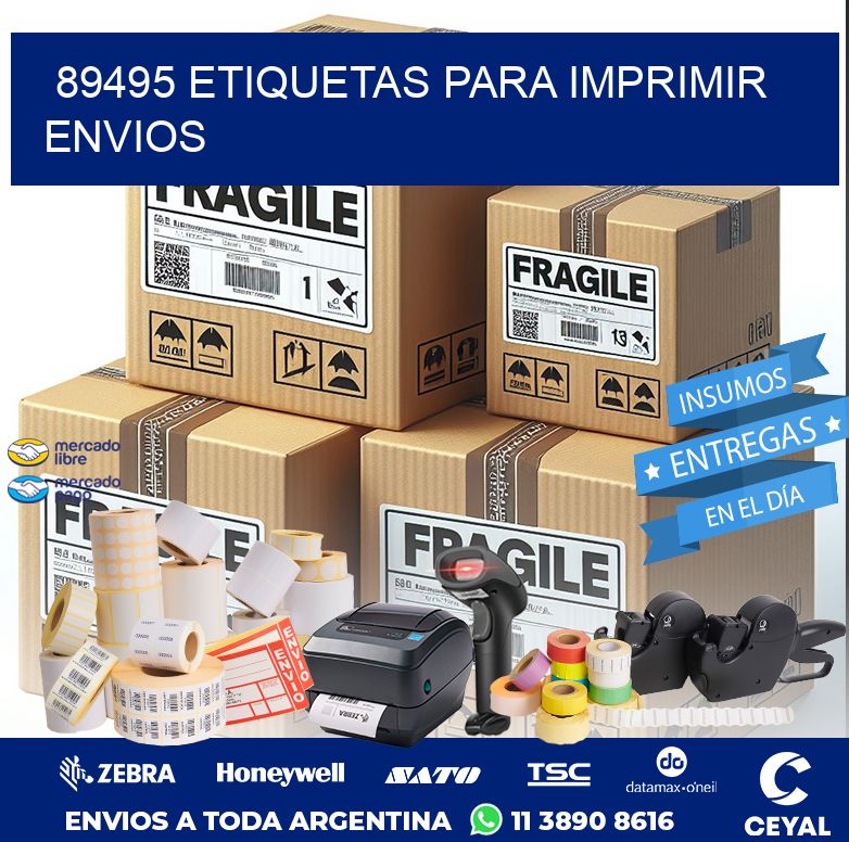 89495 ETIQUETAS PARA IMPRIMIR ENVIOS