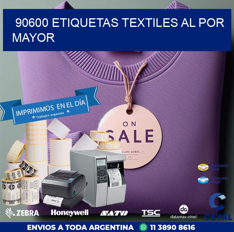 90600 ETIQUETAS TEXTILES AL POR MAYOR