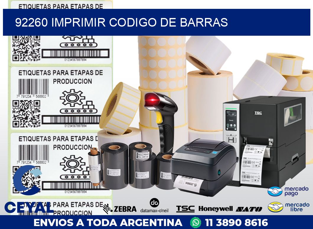 92260 IMPRIMIR CODIGO DE BARRAS