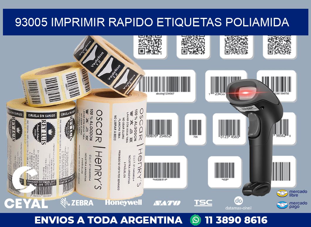 93005 IMPRIMIR RAPIDO ETIQUETAS POLIAMIDA