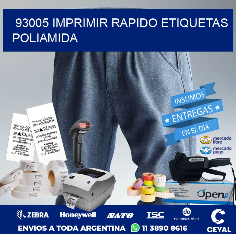 93005 IMPRIMIR RAPIDO ETIQUETAS POLIAMIDA