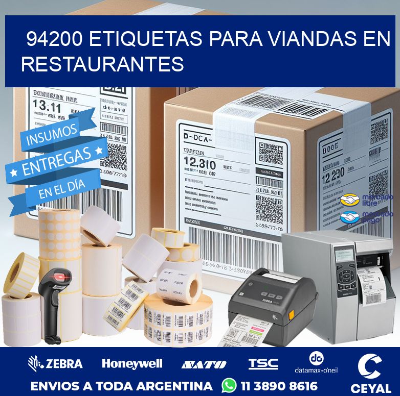 94200 ETIQUETAS PARA VIANDAS EN RESTAURANTES