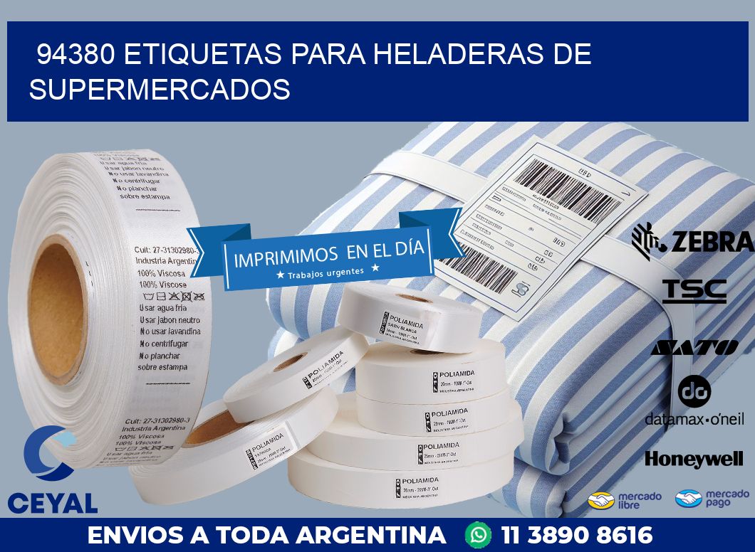 94380 ETIQUETAS PARA HELADERAS DE SUPERMERCADOS