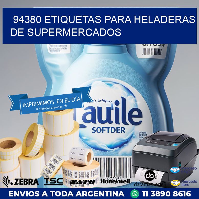94380 ETIQUETAS PARA HELADERAS DE SUPERMERCADOS