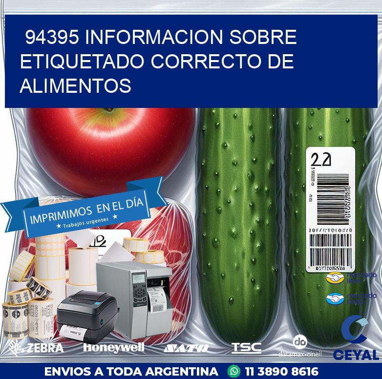 94395 INFORMACION SOBRE ETIQUETADO CORRECTO DE ALIMENTOS