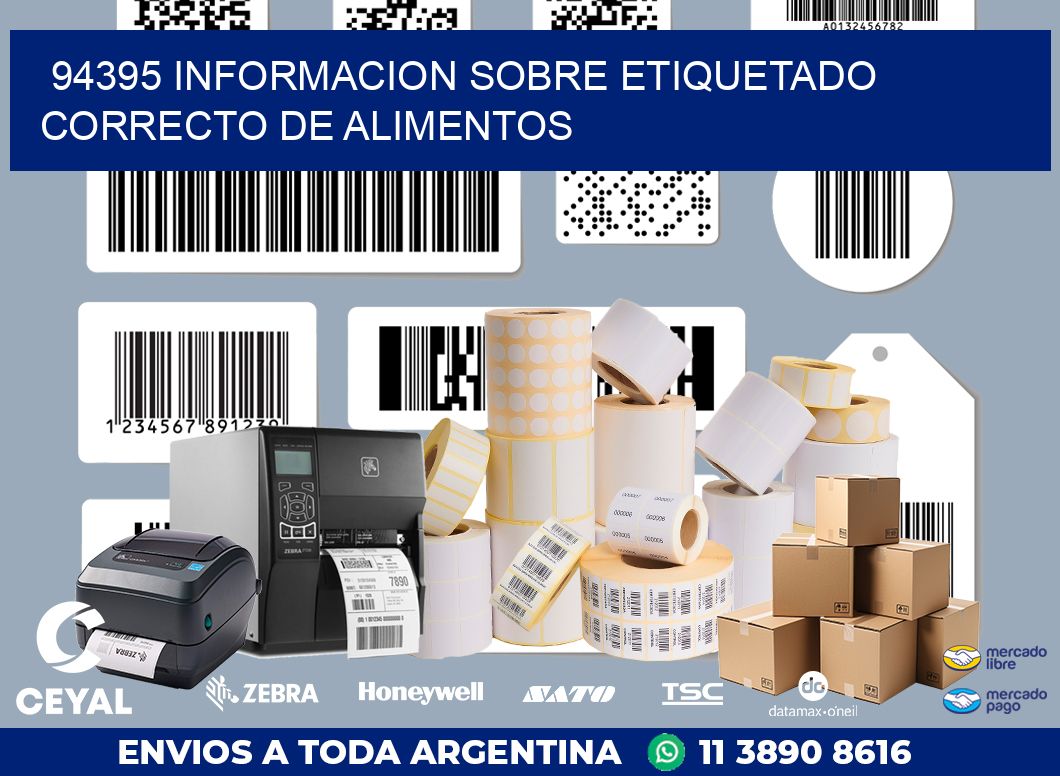 94395 INFORMACION SOBRE ETIQUETADO CORRECTO DE ALIMENTOS