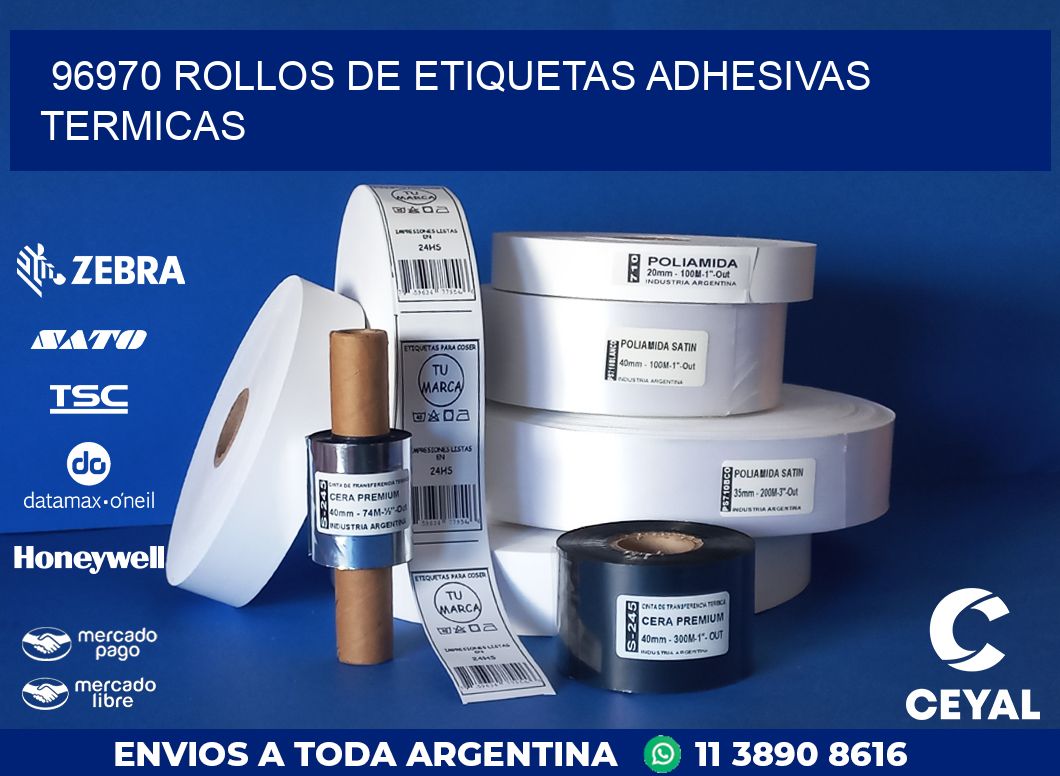 96970 ROLLOS DE ETIQUETAS ADHESIVAS TERMICAS