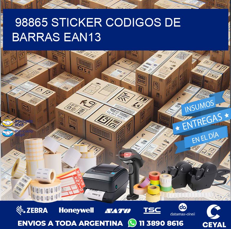 98865 STICKER CODIGOS DE BARRAS EAN13