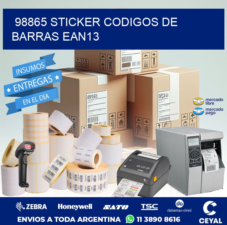 98865 STICKER CODIGOS DE BARRAS EAN13