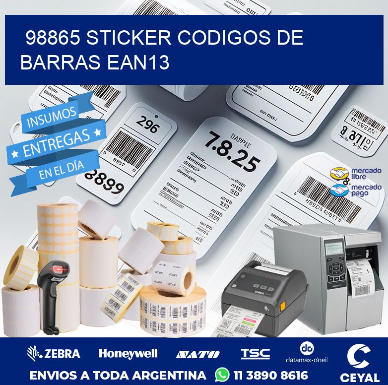 98865 STICKER CODIGOS DE BARRAS EAN13