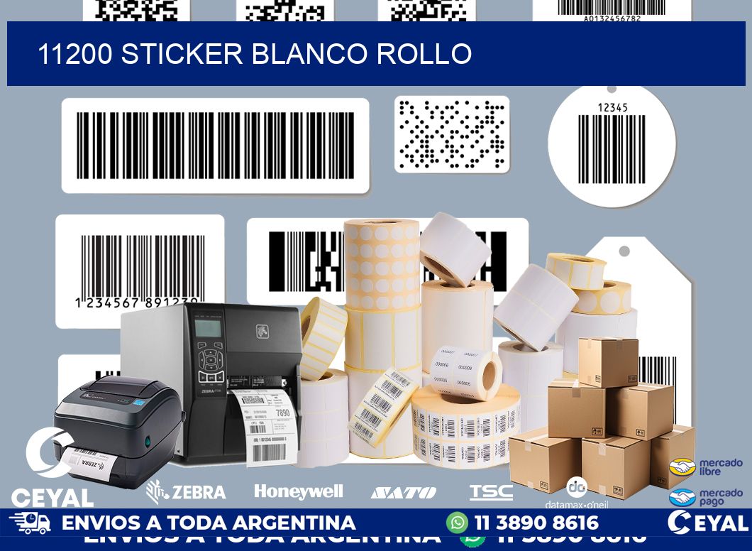 11200 sticker blanco rollo