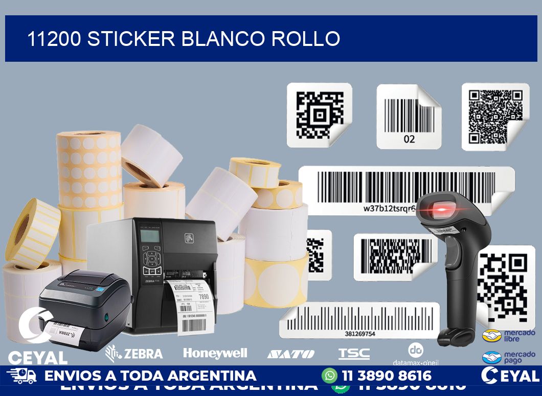 11200 sticker blanco rollo