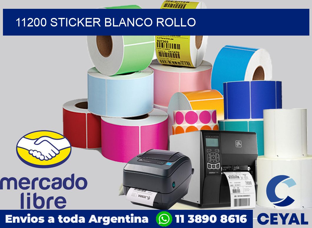 11200 sticker blanco rollo