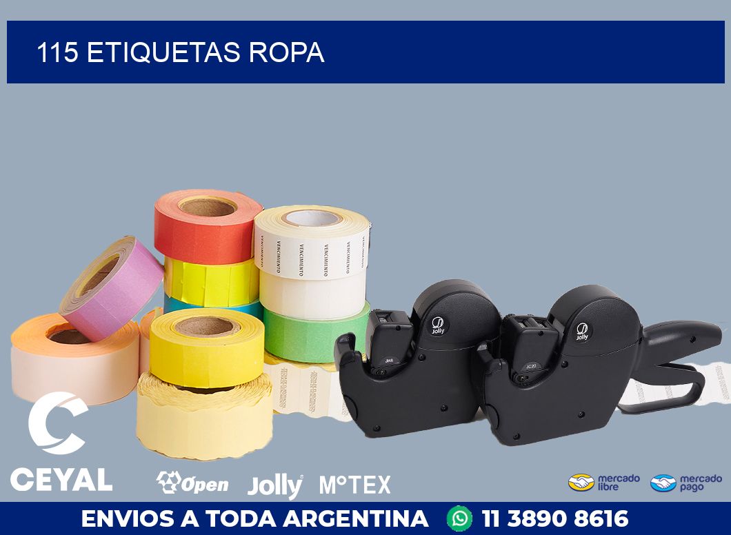 115 ETIQUETAS ROPA