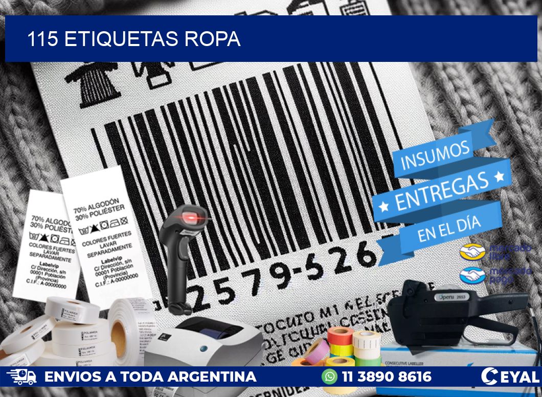 115 ETIQUETAS ROPA